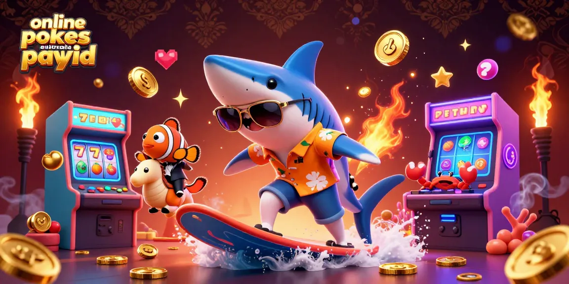 Experience the excitement of online pokies australia payid with our vibrant casino-themed illustration.